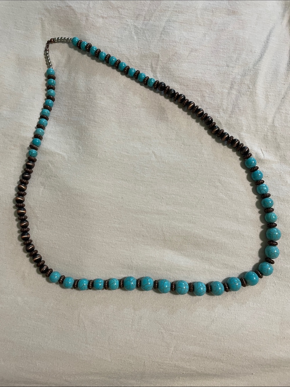 Turquoise Bead Strand Necklace - Women Jewelry